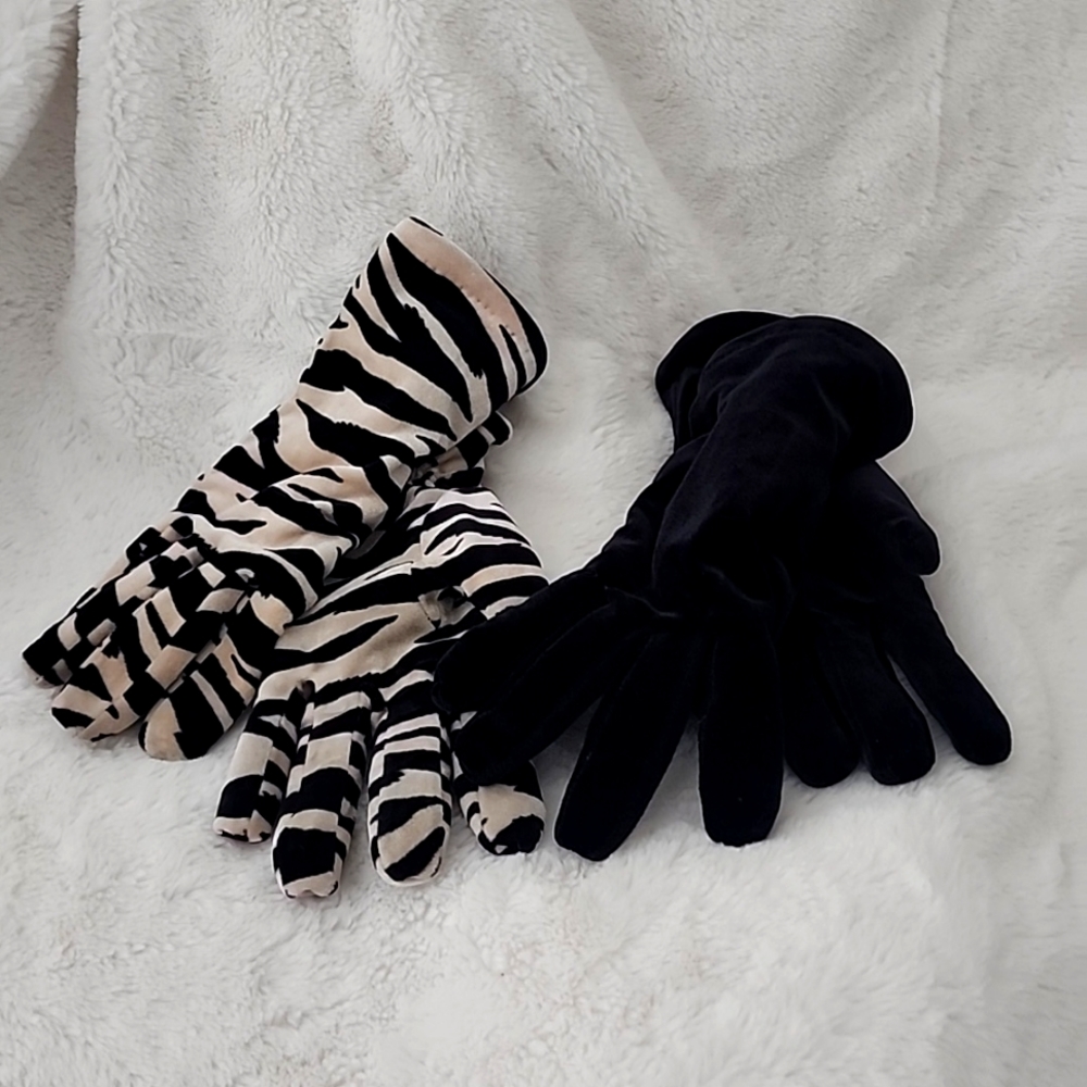 Assorted velvet dress gloves women's M/L